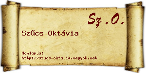 Szűcs Oktávia névjegykártya