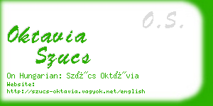 oktavia szucs business card